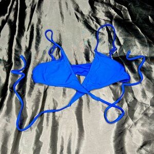 Blue Bikini Top cross tie